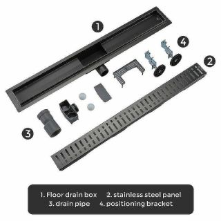 Душевой лоток Gappo G87007-39 70 см оружейная сталь